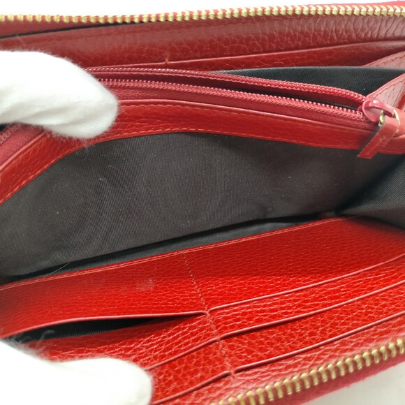 Gucci Long Wallet Red Leather #194259G12 - Picture 7 of 9